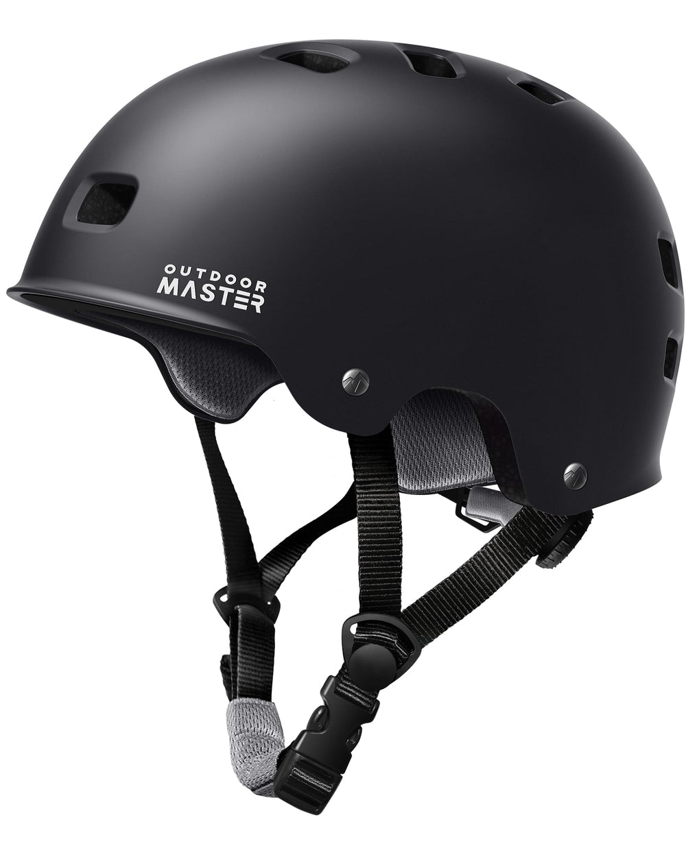 OutdoorMaster casco vista frontal lateral mostrando diseño y protección