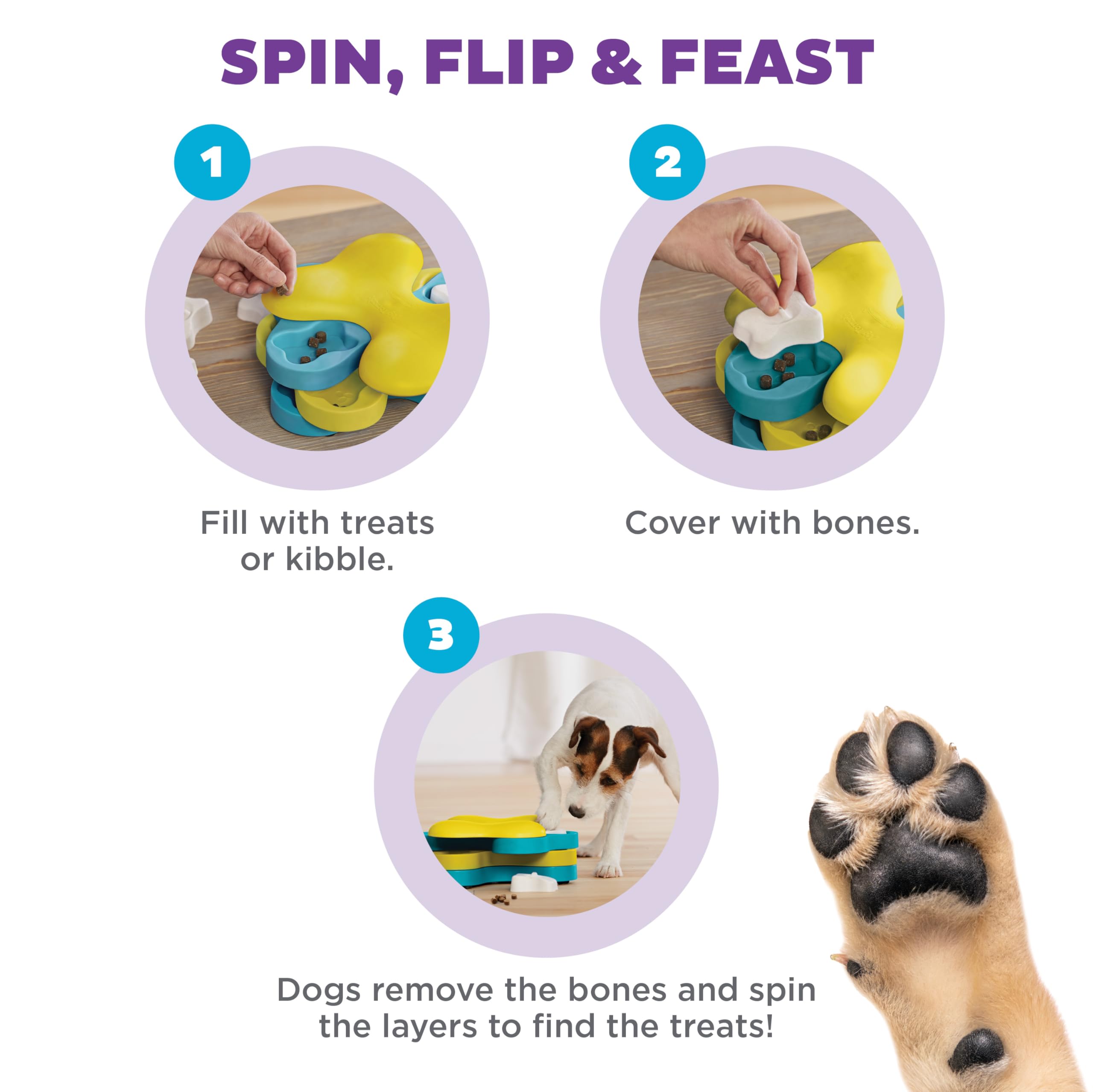 Outward Hound niveles apilados del rompecabezas Dog Tornado, multiplica el reto mental