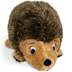 Outward Hound vista frontal del peluche hedgehogz XL, ideal para abrazos