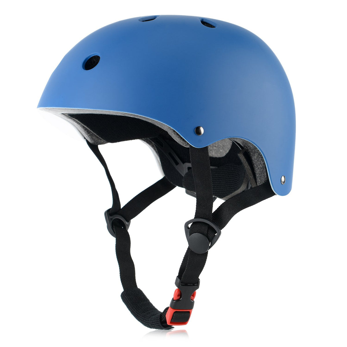 OUWOER casco frontal azul mostrando cobertura y diseño seguro
