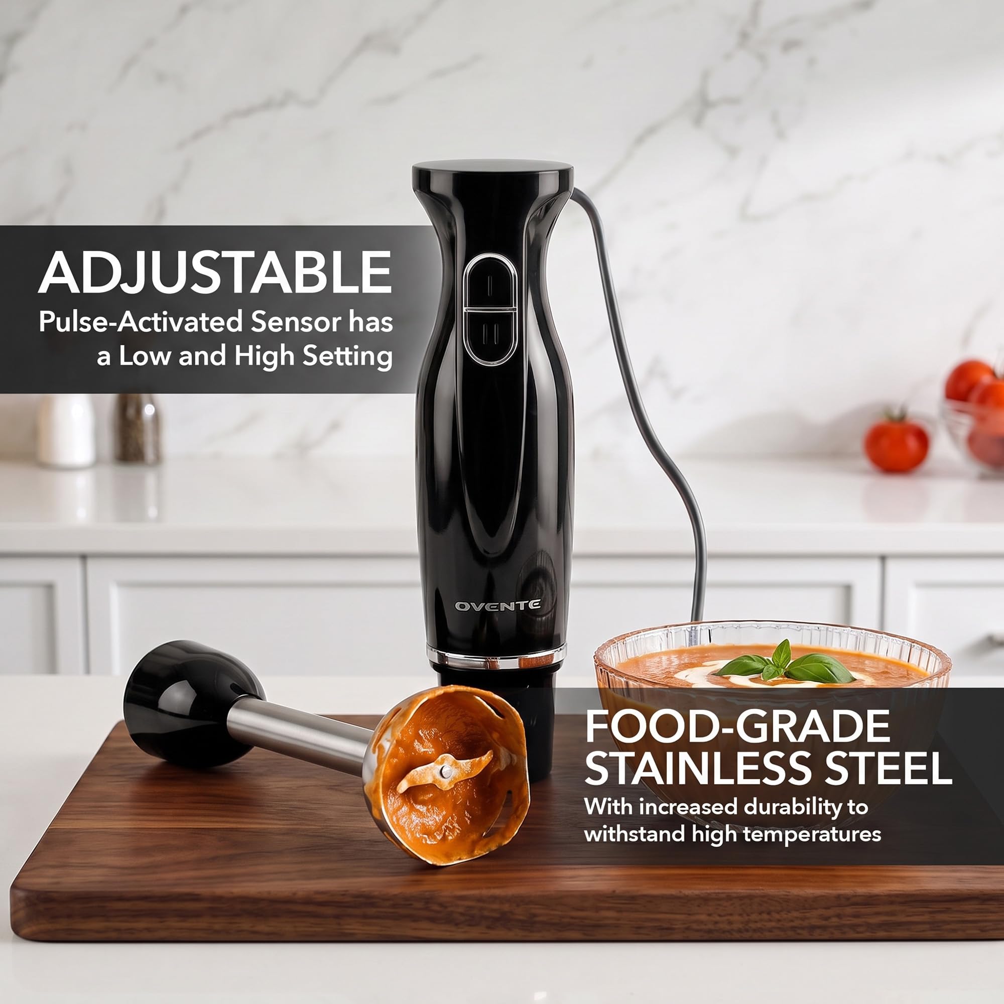 OVENTE HS560B mango ergonómico antideslizante para control cómodo