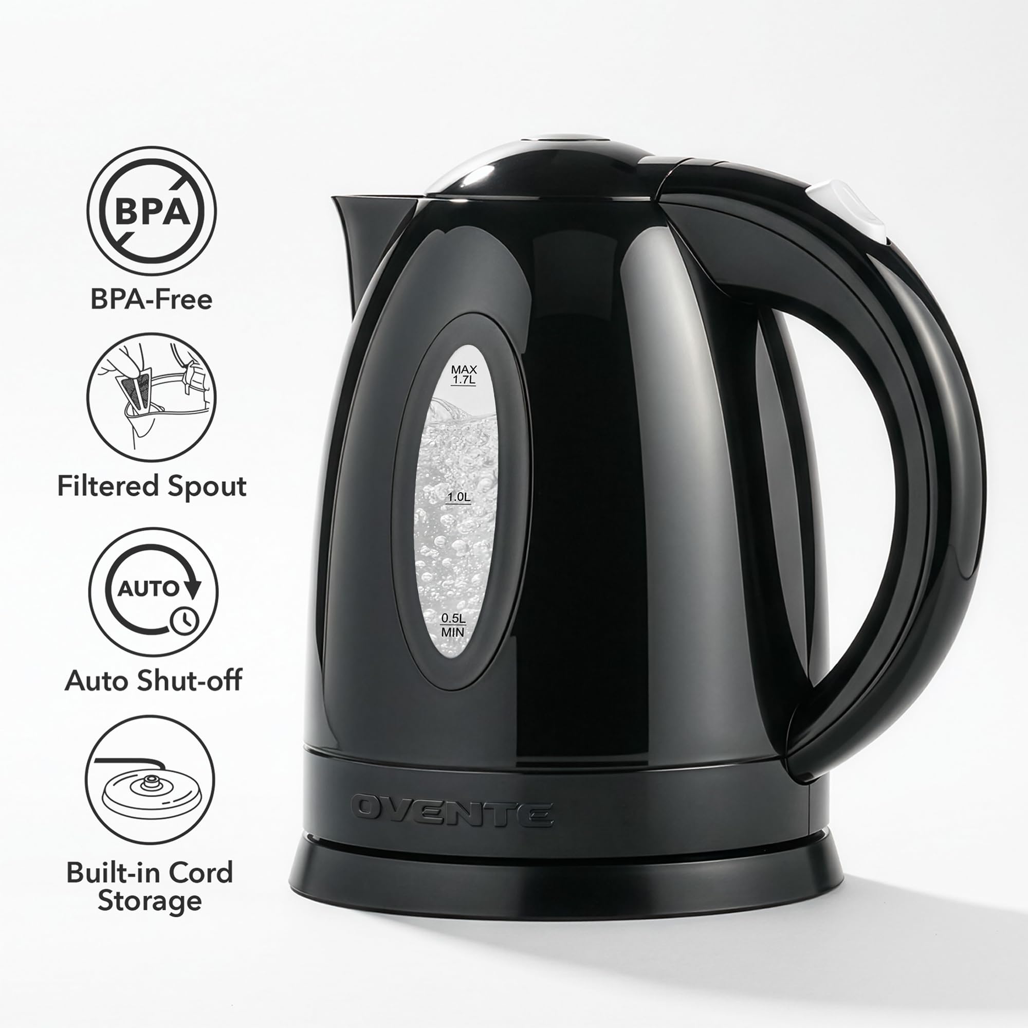 OVENTE KP72B filtro del pico desmontable para agua sin impurezas