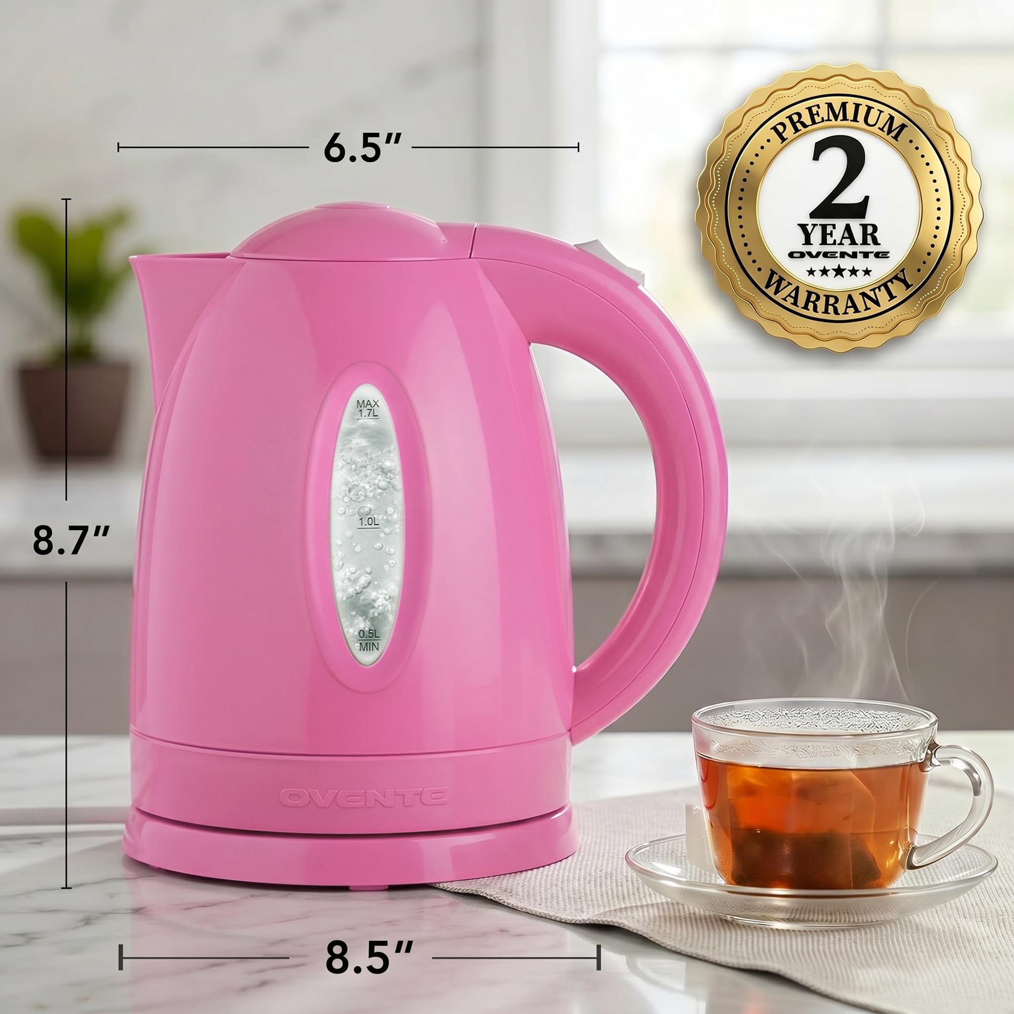 OVENTE KP72P base con almacenamiento de cable para orden en cocina