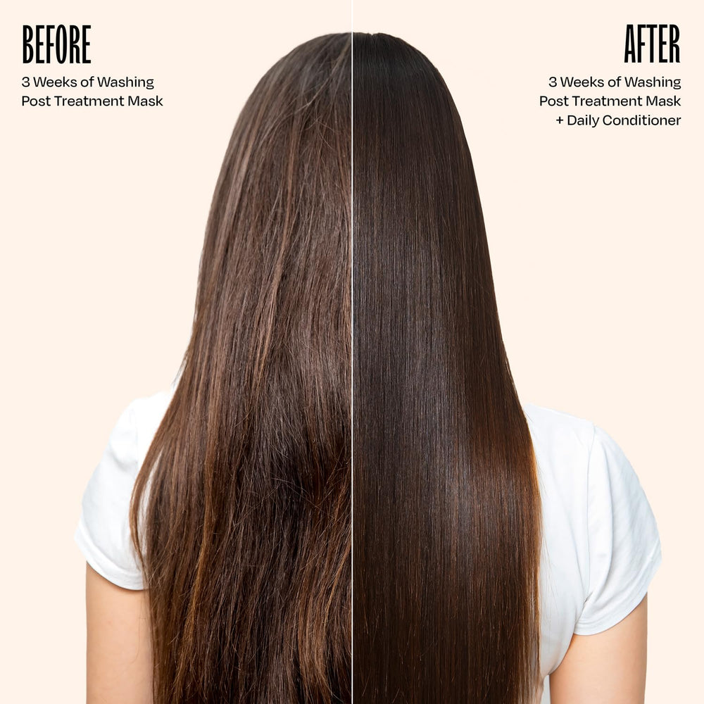 oVertone aplicando acondicionador en la ducha para depositar color y acondicionar