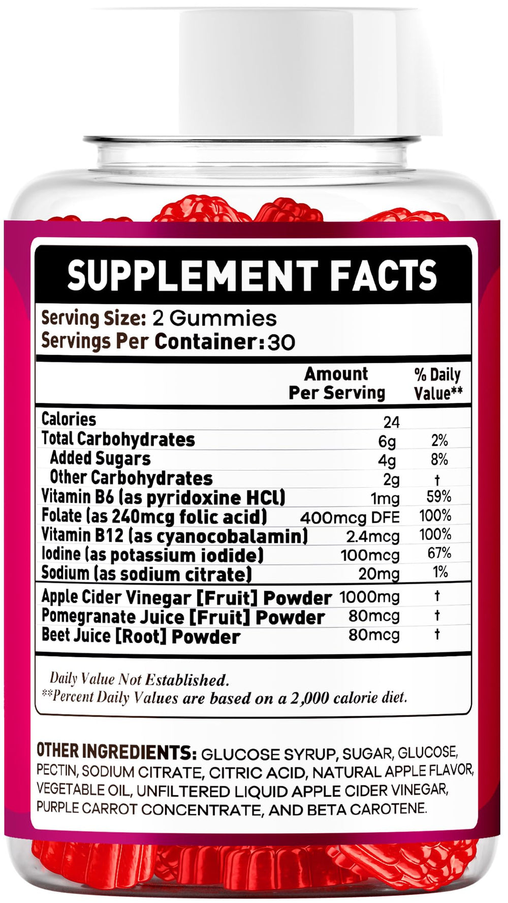 OVICIA Gumitide Gummies en mesa con frutas mostrando uso cotidiano