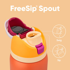 Owala detalle de la boquilla FreeSip con pajilla para beber en dos posiciones cómodas