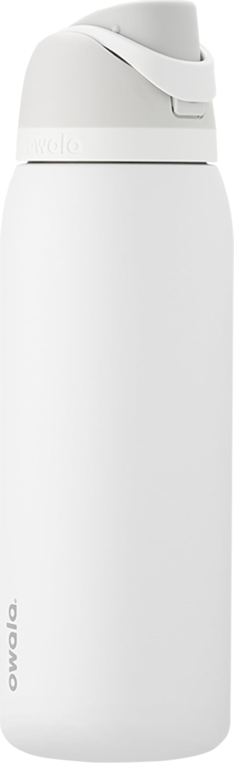 Owala FreeSip vista frontal en color Shy Marshmallow mostrando su diseño y capacidad