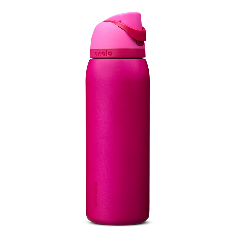 Owala botella FreeSip frontal mostrando diseño y color llamativo