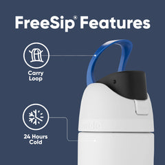 Owala FreeSip Stormtrooper boquilla FreeSip y pajilla integrada para beber fácil