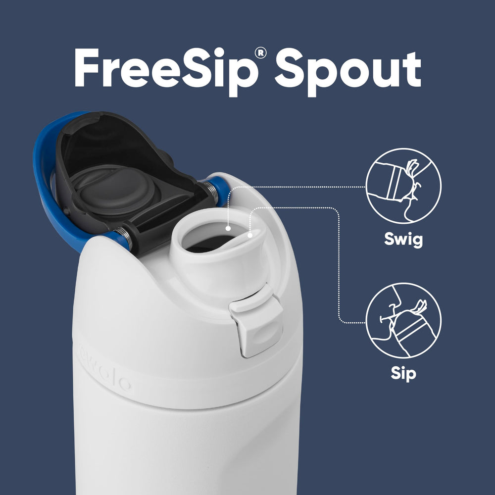 Owala FreeSip Stormtrooper tapa con botón y asa que asegura la boquilla