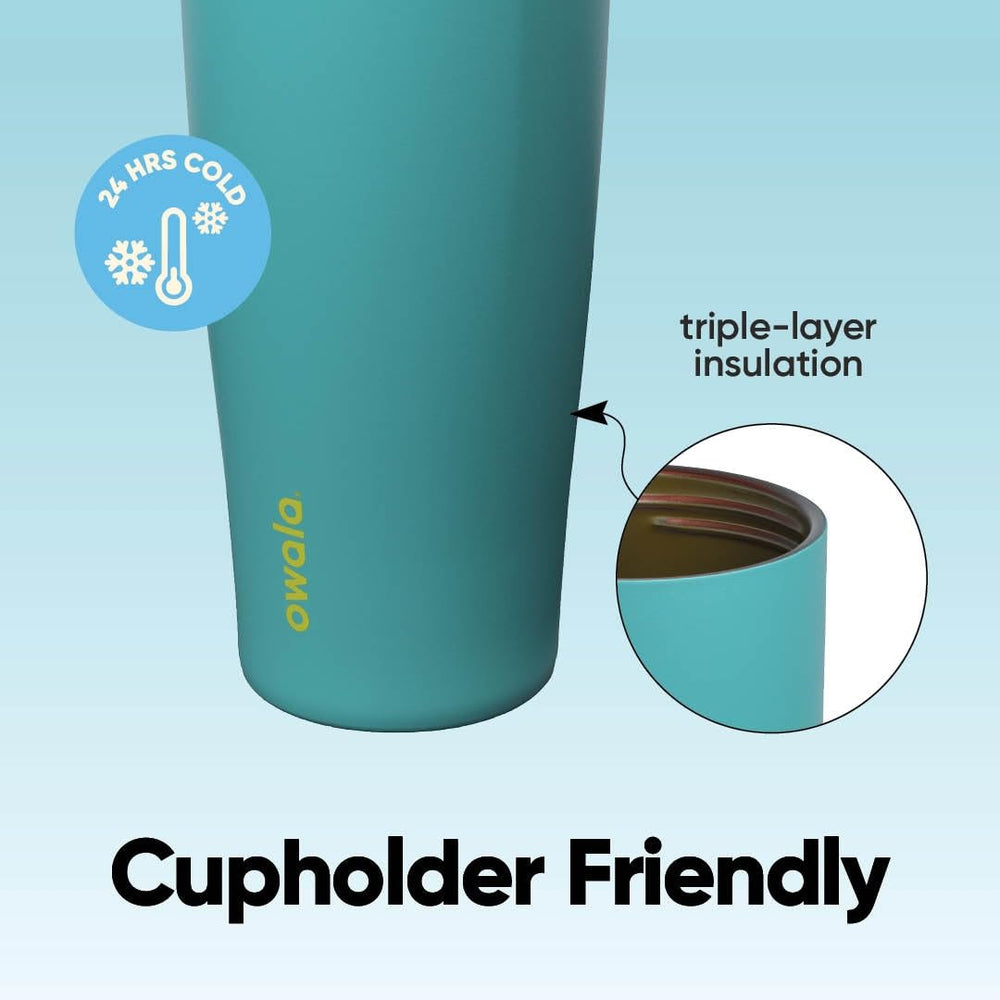 Owala FreeSip Sway asa bucket resistente para transporte cómodo y estable
