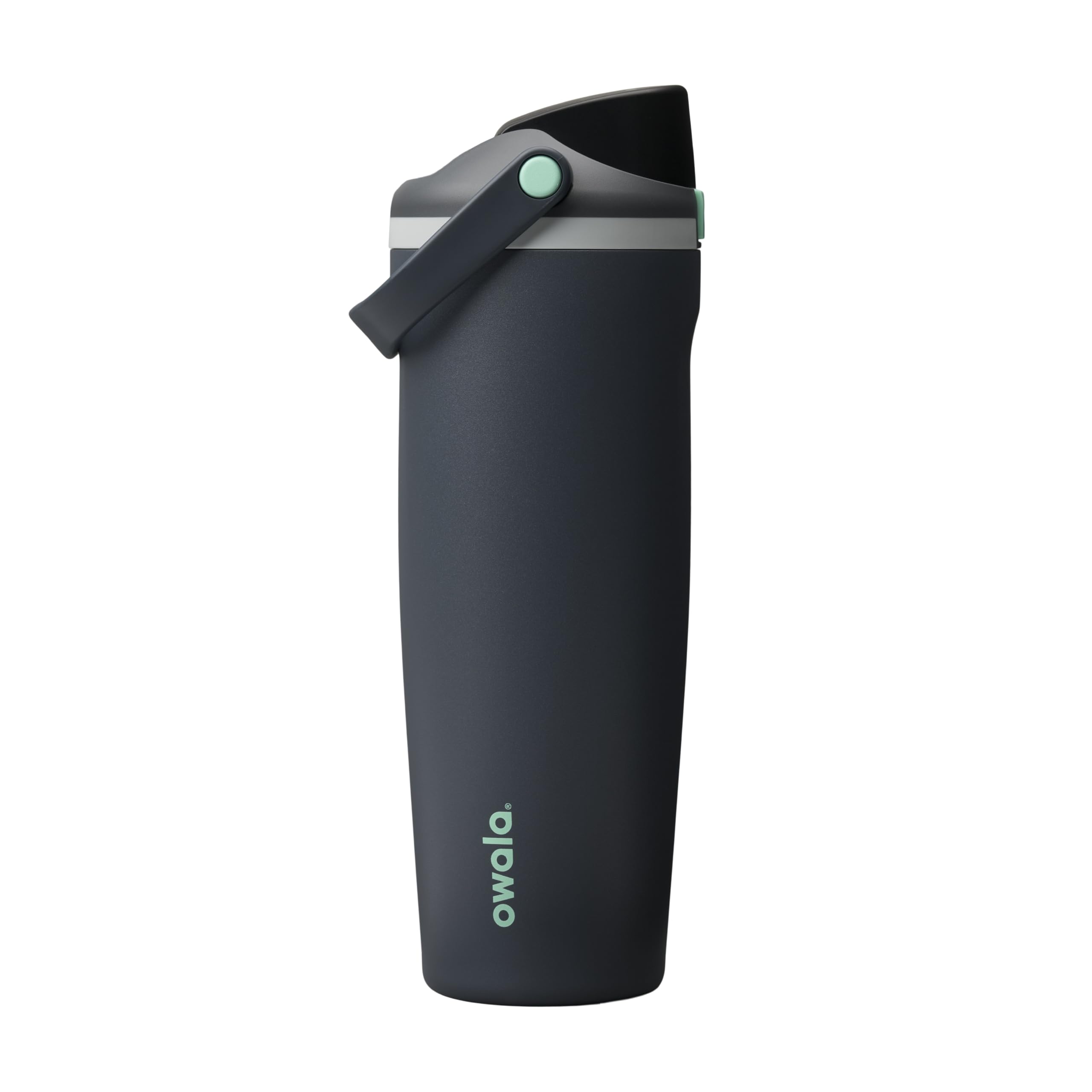 Owala botella FreeSip Sway frontal mostrando acabado Foggy Tide y capacidad 30oz