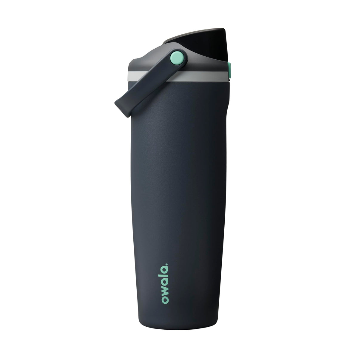 Owala botella FreeSip Sway frontal mostrando acabado Foggy Tide y capacidad 30oz