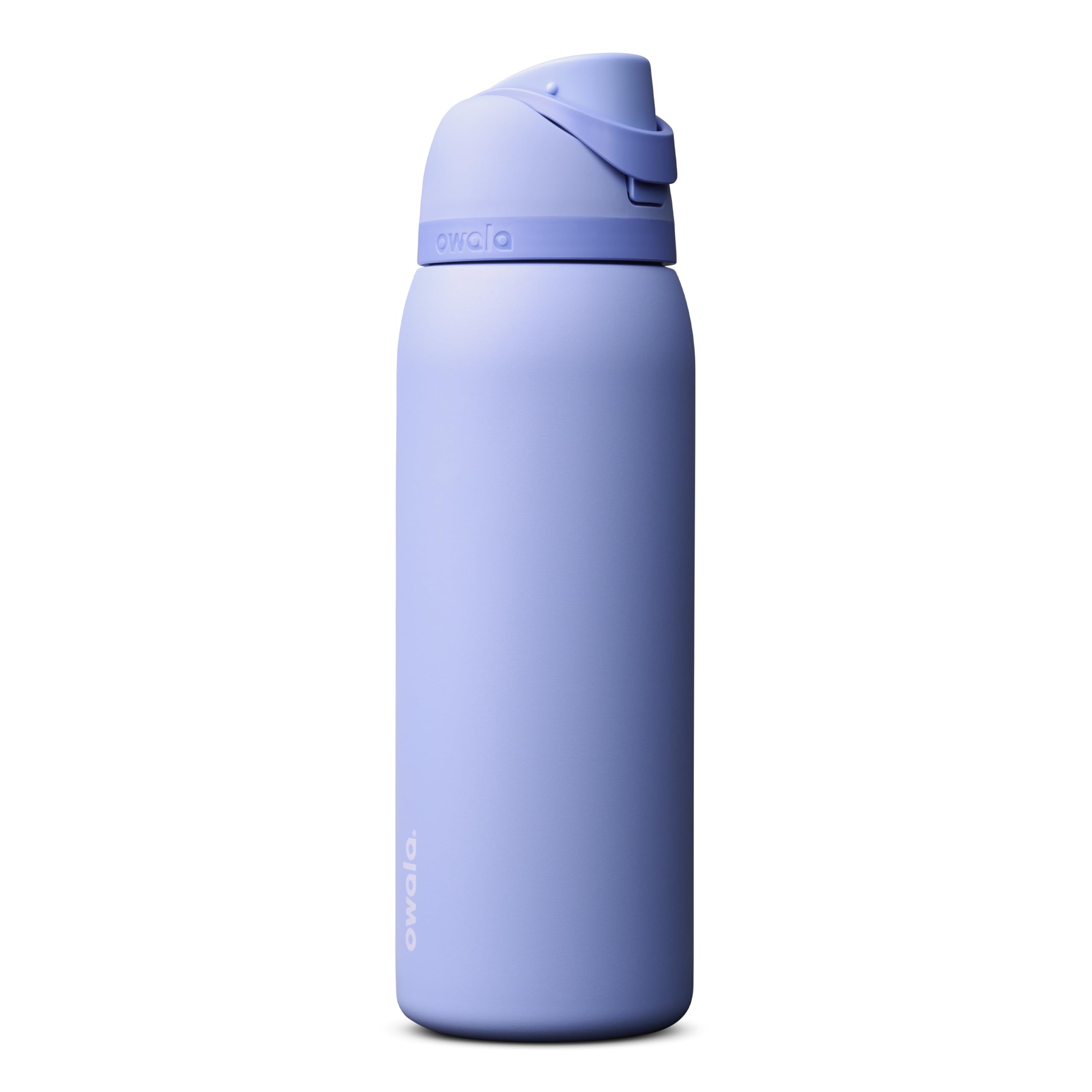 Owala FreeSip vista frontal mostrando diseño y color vibrante, fácil identificación de la botella