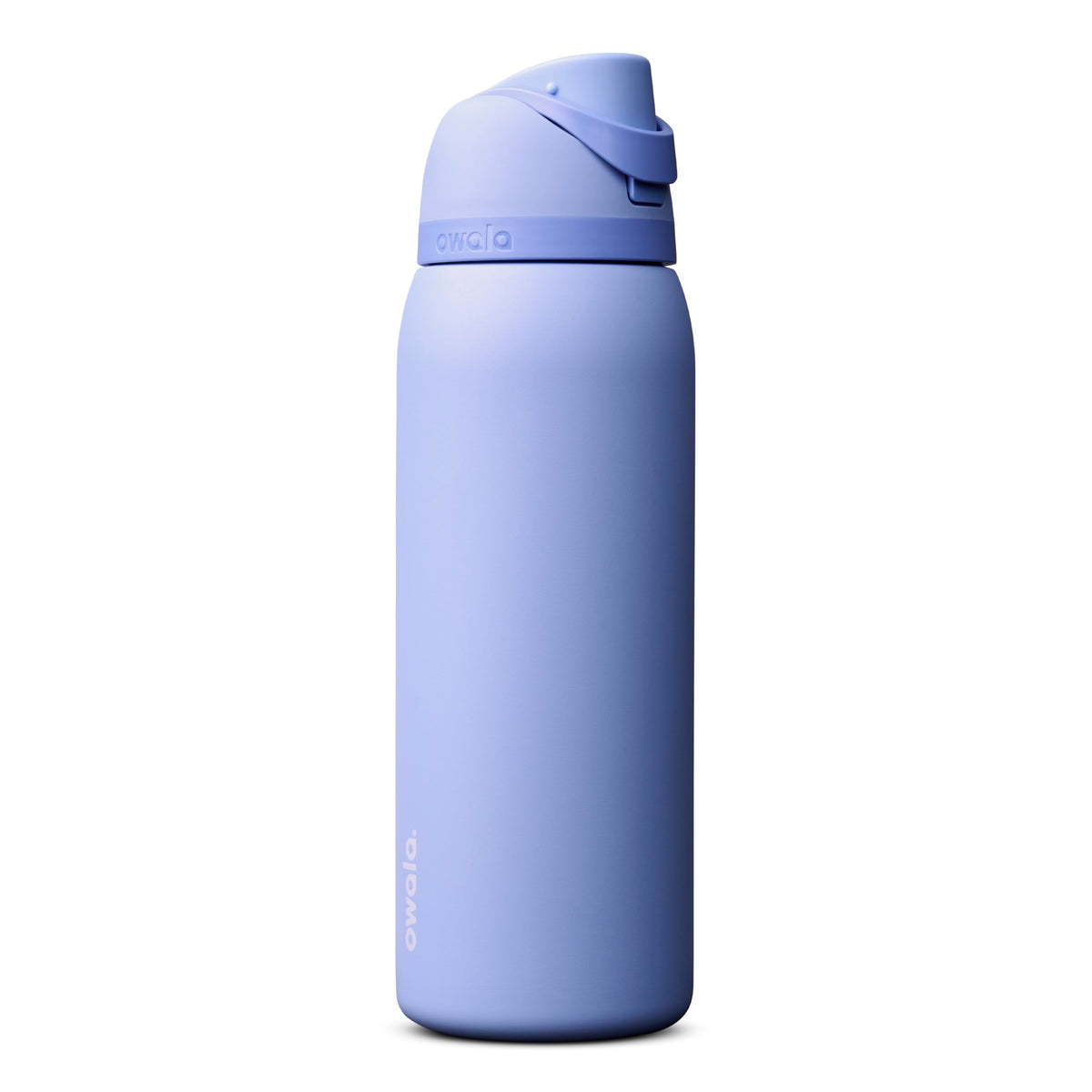 Owala FreeSip vista frontal mostrando diseño y color vibrante, fácil identificación de la botella