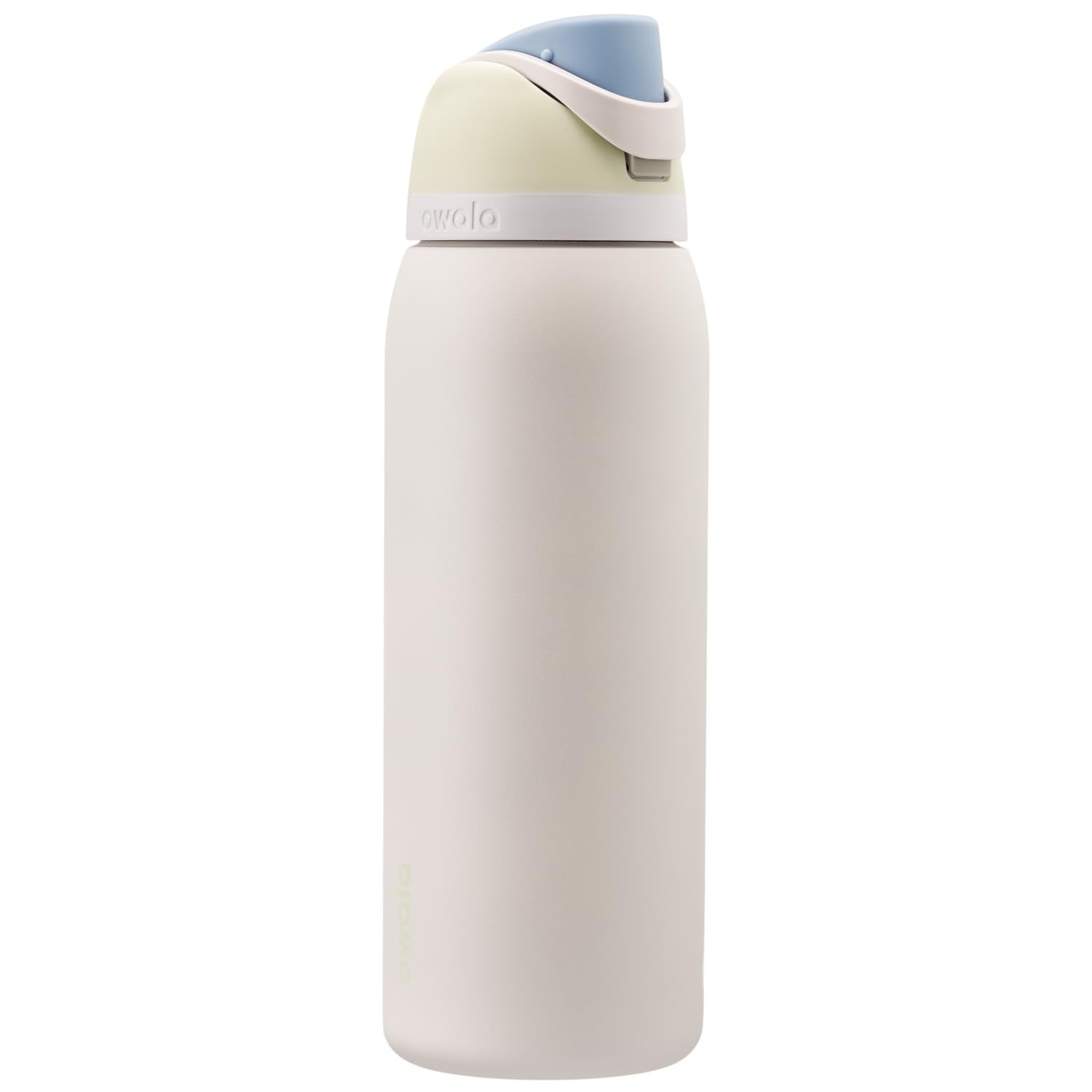Owala botella FreeSip 40 oz vista frontal y colores llamativos