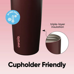 Owala Sway con asa ergonómica facilitando transporte cómodo