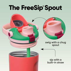Owala FreeSip Sway con tapa cerrada y seguro que protege la boquilla manteniendo higiene