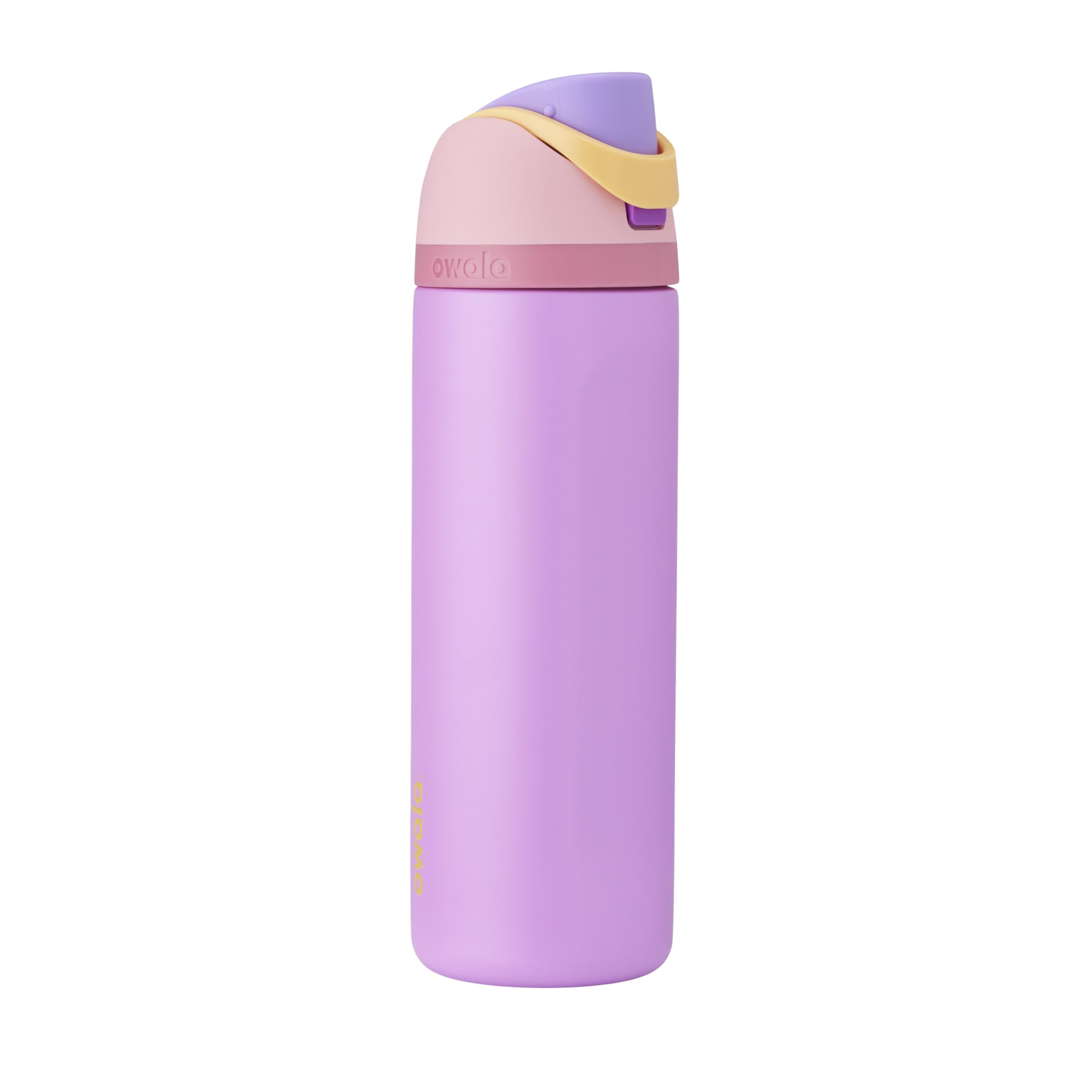 Owala Rapunzel vista frontal de la botella con diseño Disney, ideal para niños