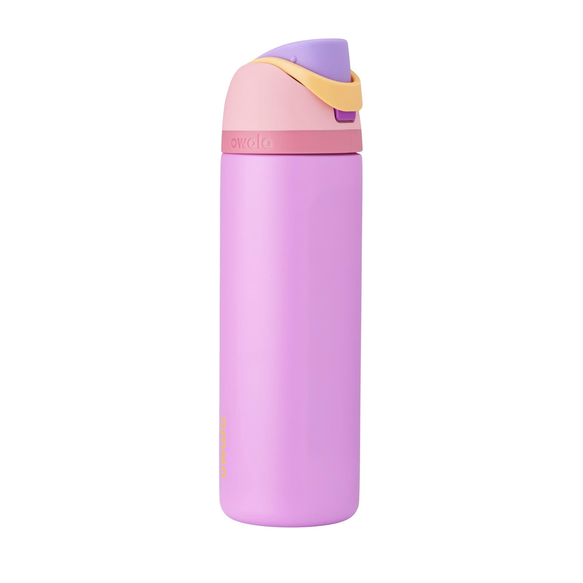 Owala Rapunzel vista frontal de la botella con diseño Disney, ideal para niños