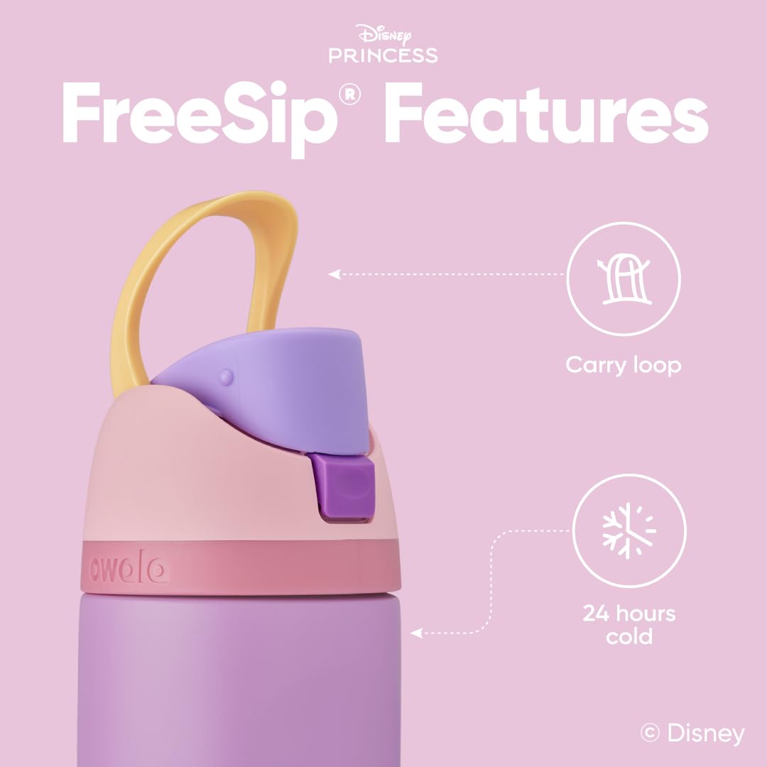 Owala Rapunzel pajilla integrada FreeSip y boquilla para beber erguido o inclinado