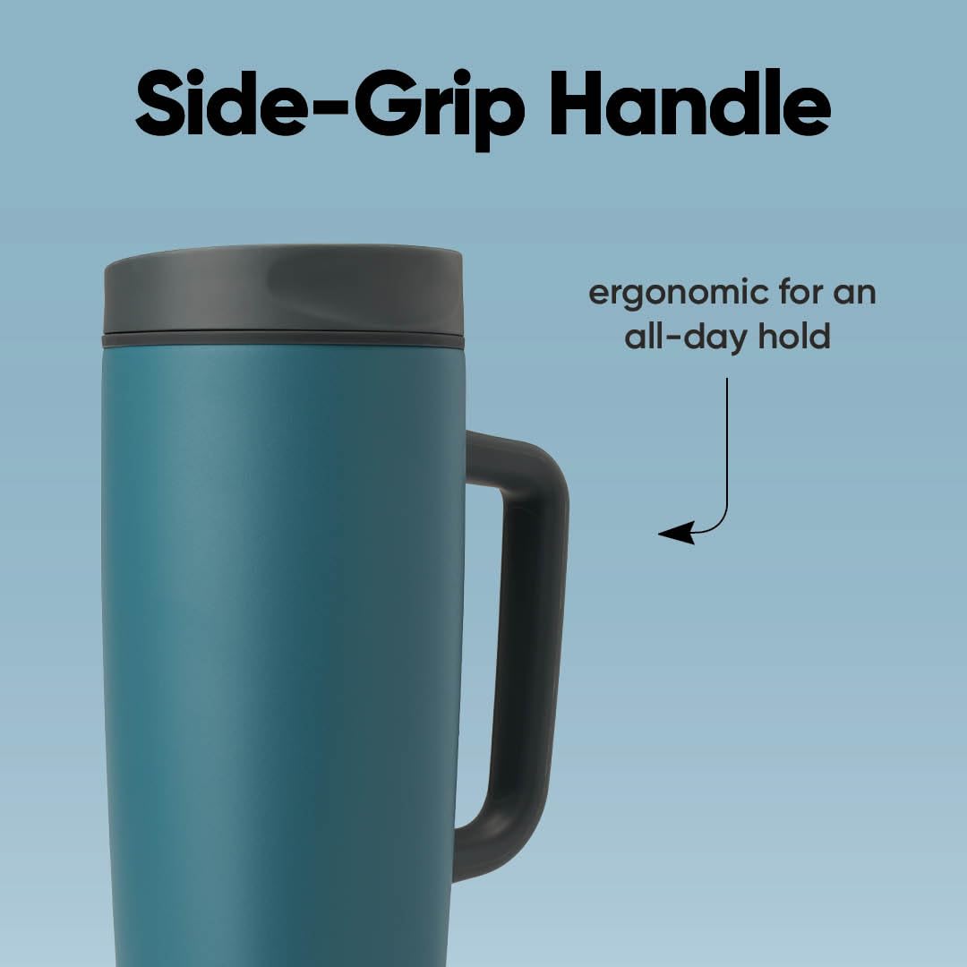 Owala SmoothSip seated in car cupholder illustrating commute convenience