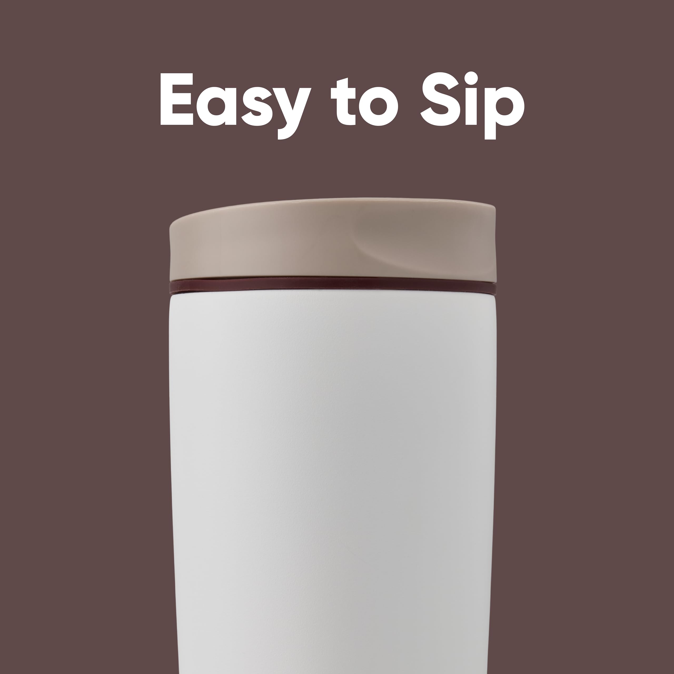Owala SmoothSip detalle del acabado Vanilla Bean y tacto duradero