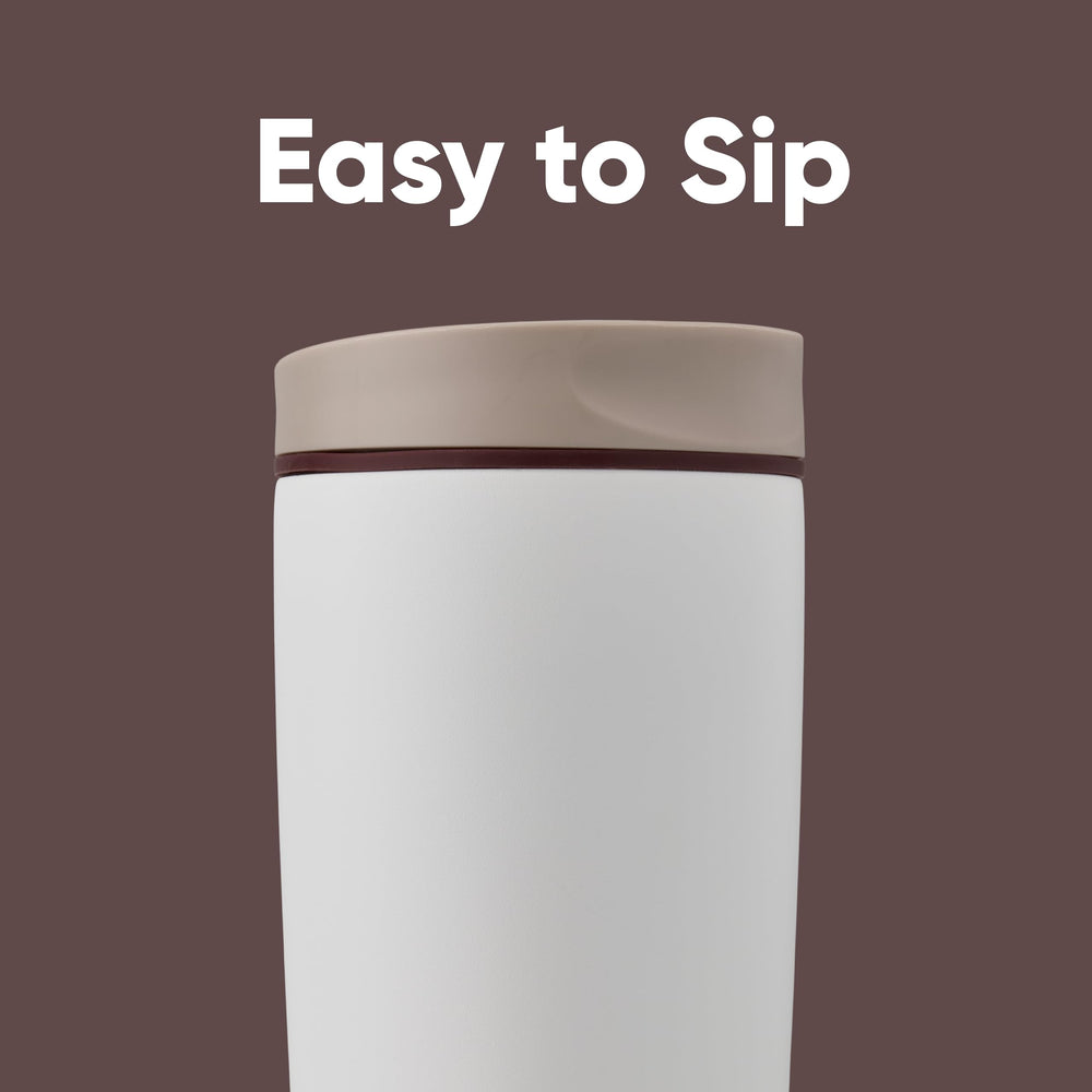 Owala SmoothSip detalle del acabado Vanilla Bean y tacto duradero