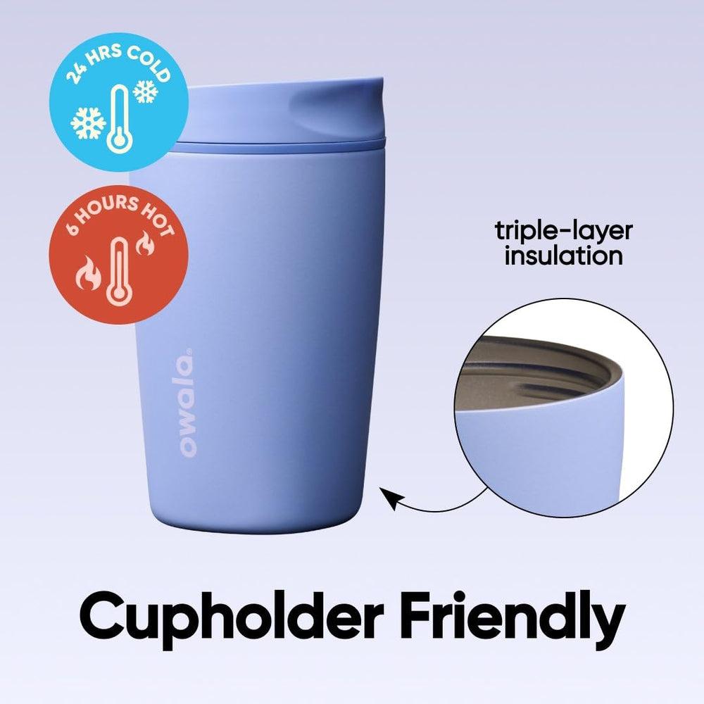 Owala SmoothSip textura del acero inoxidable que resalta durabilidad y limpieza fácil