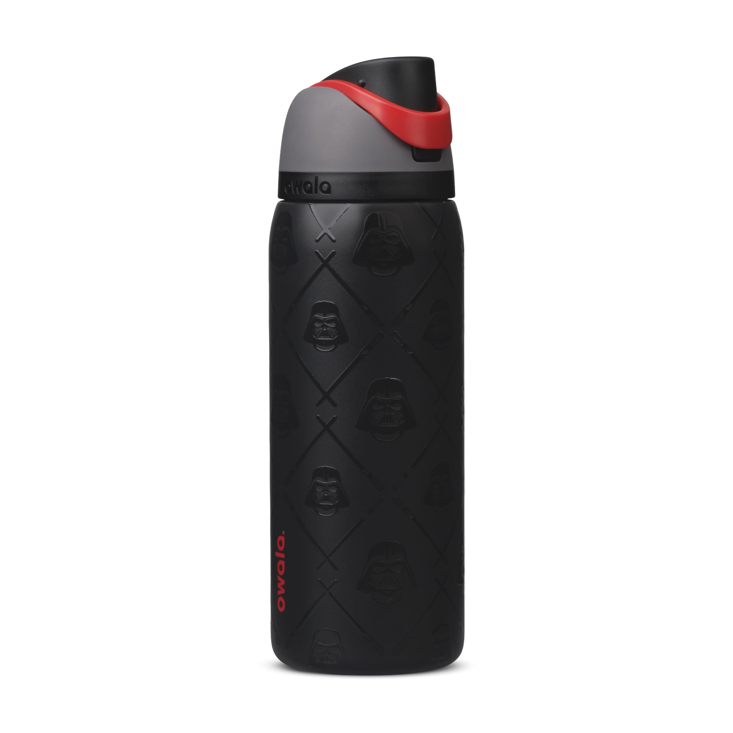 Owala botella Darth Vader vista frontal, diseño llamativo y protección contra golpes