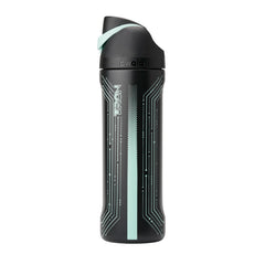 Owala botella Tron vista frontal con diseño que brilla y aislamiento frío
