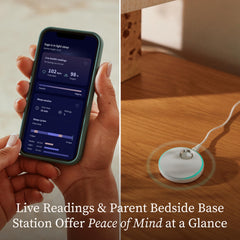 Owlet Base Station con pantalla LED mostrando alertas rápidas