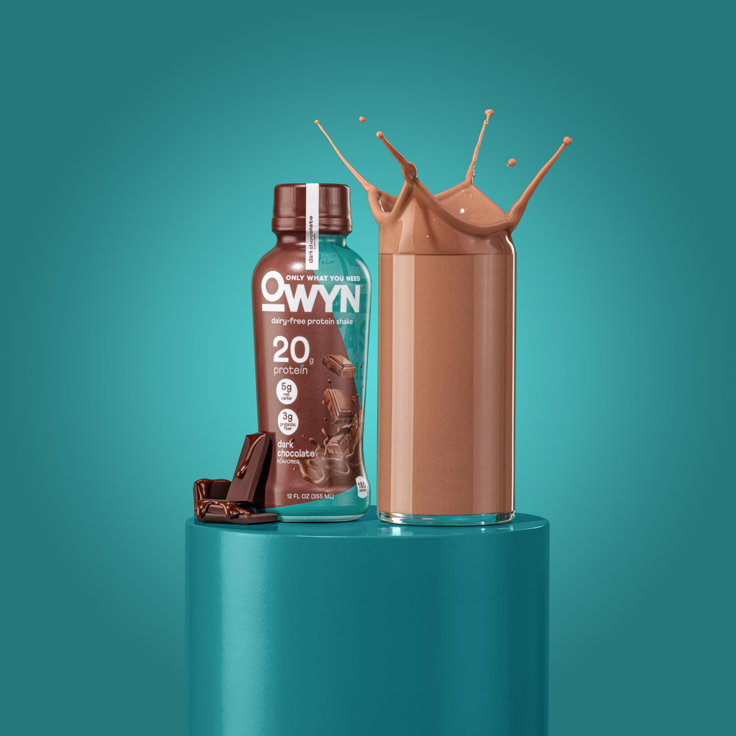 OWYN detalle de etiqueta con ingredientes y certificaciones, transparencia y calidad