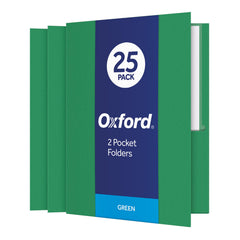 Oxford carpeta frontal verde mostrando portada resistente y color consistente