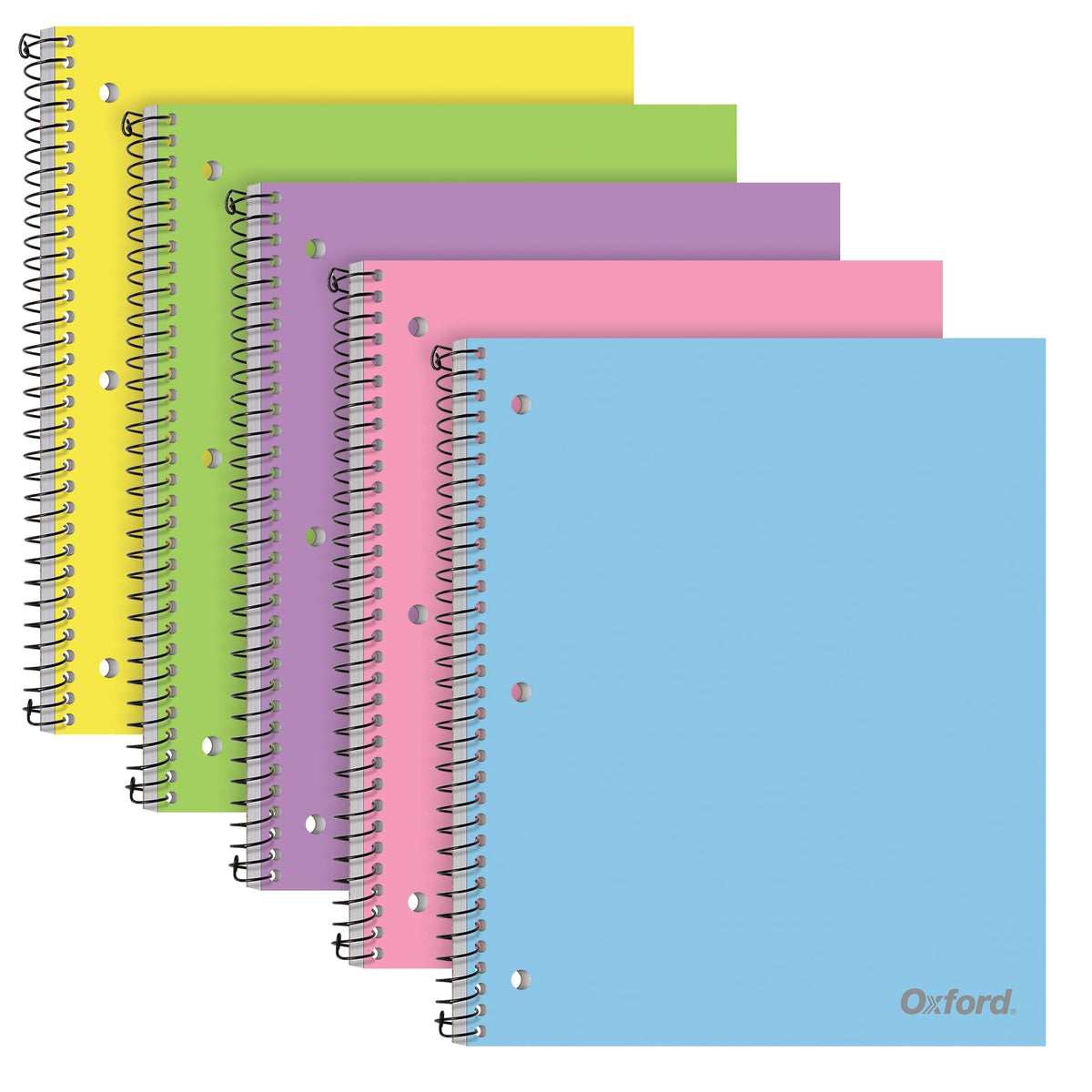 Oxford cuaderno frontal con cubierta de polímero pastel que protege notas