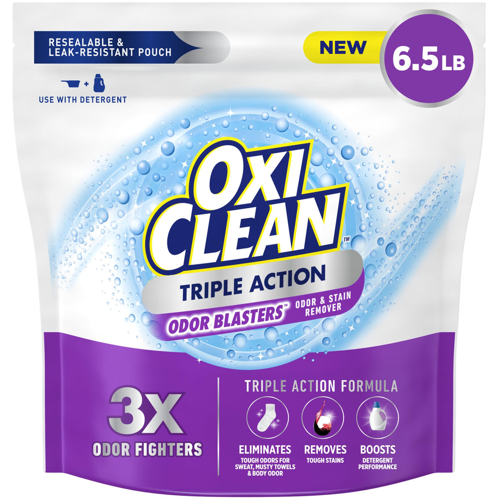OxiClean paquete frontal 6.5 lb mostrando etiqueta y beneficios