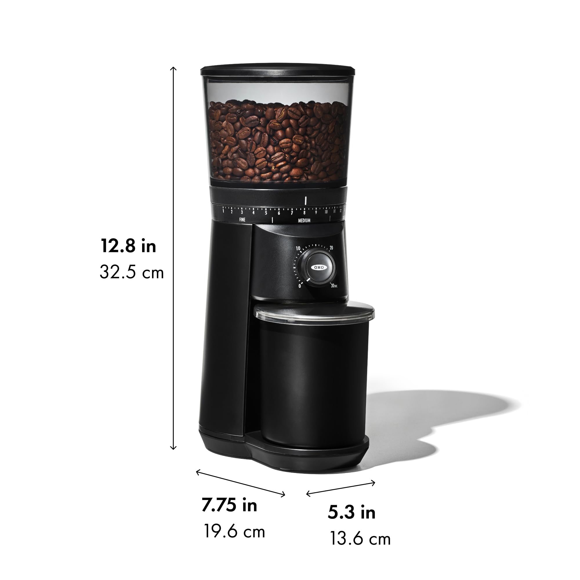 OXO Brew acabado matte black mostrando textura resistente y elegante