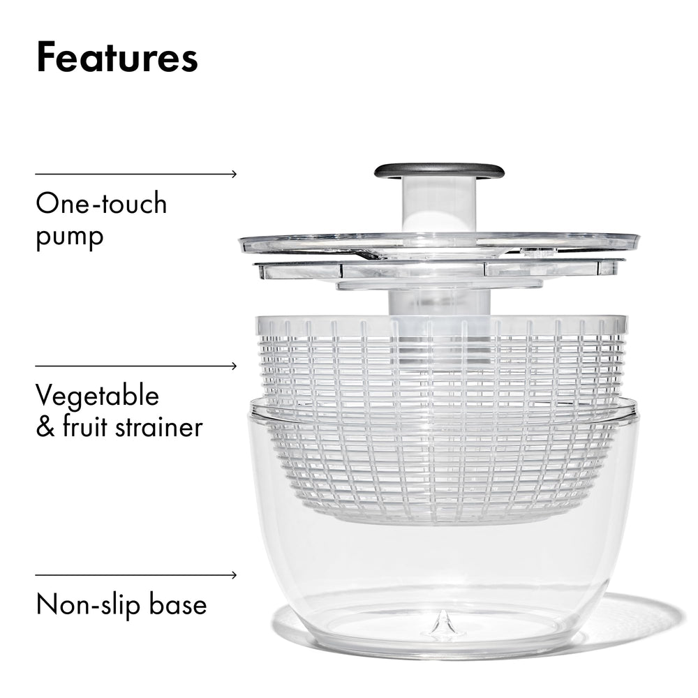 OXO comparación de tamaño junto a utensilios para ver proporciones