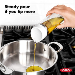 OXO cuerpo de vidrio y acero, apariencia de mesa elegante
