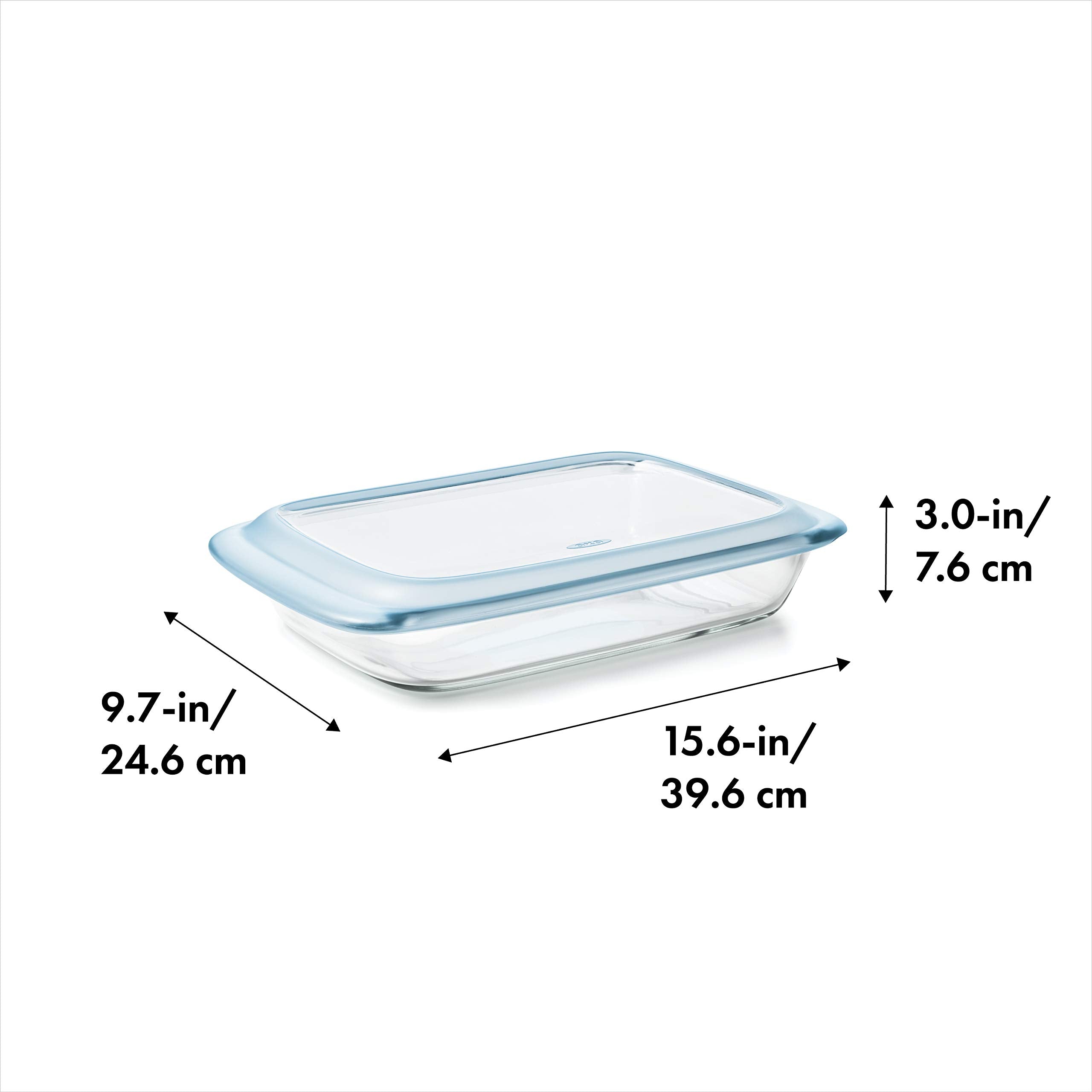 OXO close-up of borosilicate glass highlighting durable, heat-resistant surface