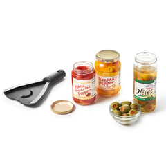 OXO Good Grips base antideslizante manteniendo frasco fijo en encimera