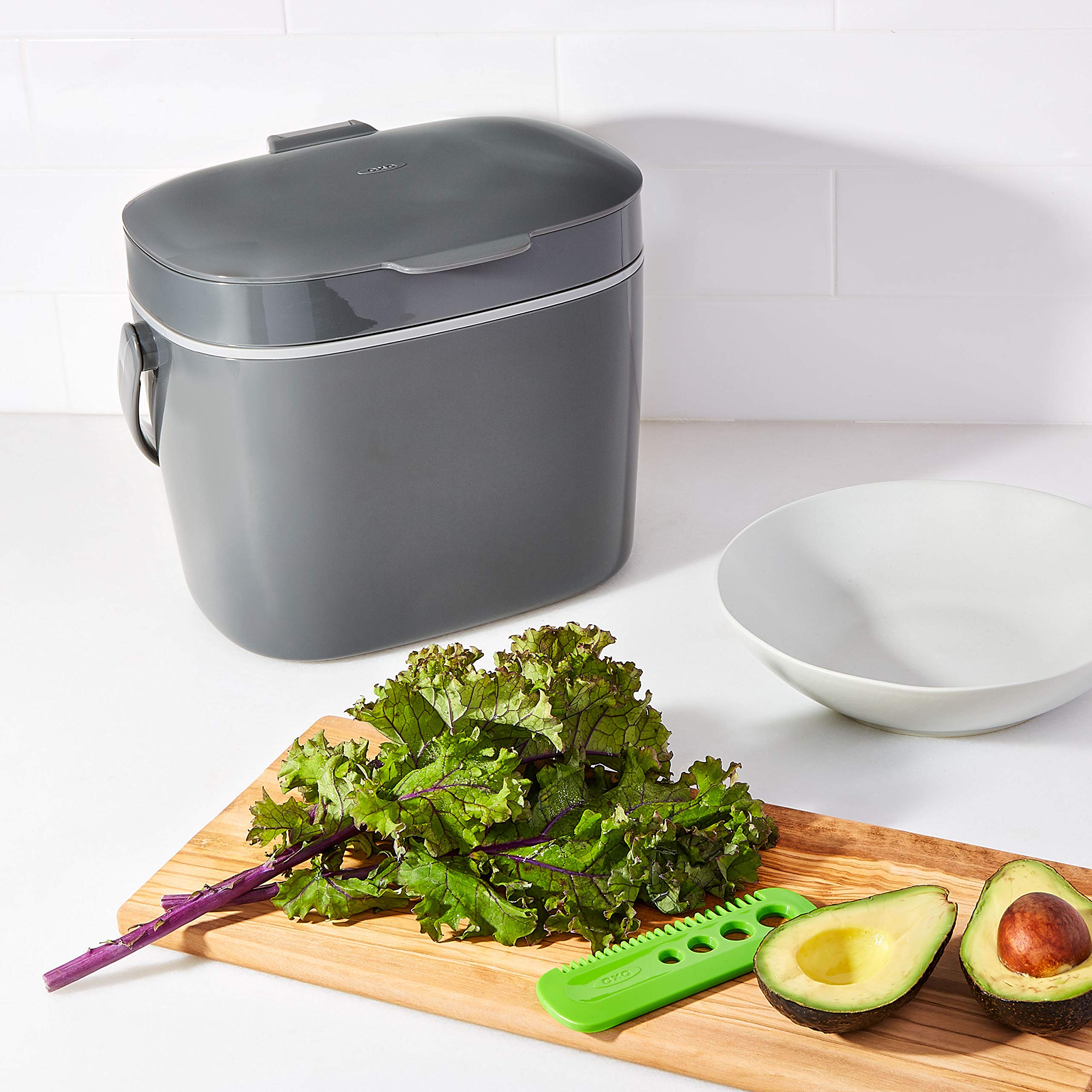 OXO Good Grips empaque y etiqueta con información de capacidad y características