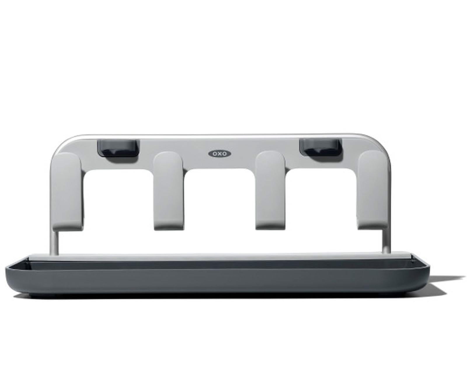 OXO Good Grips detalle del marco de aluminio, resistencia y secado eficiente