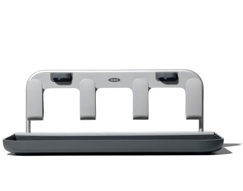 OXO Good Grips detalle del marco de aluminio, resistencia y secado eficiente