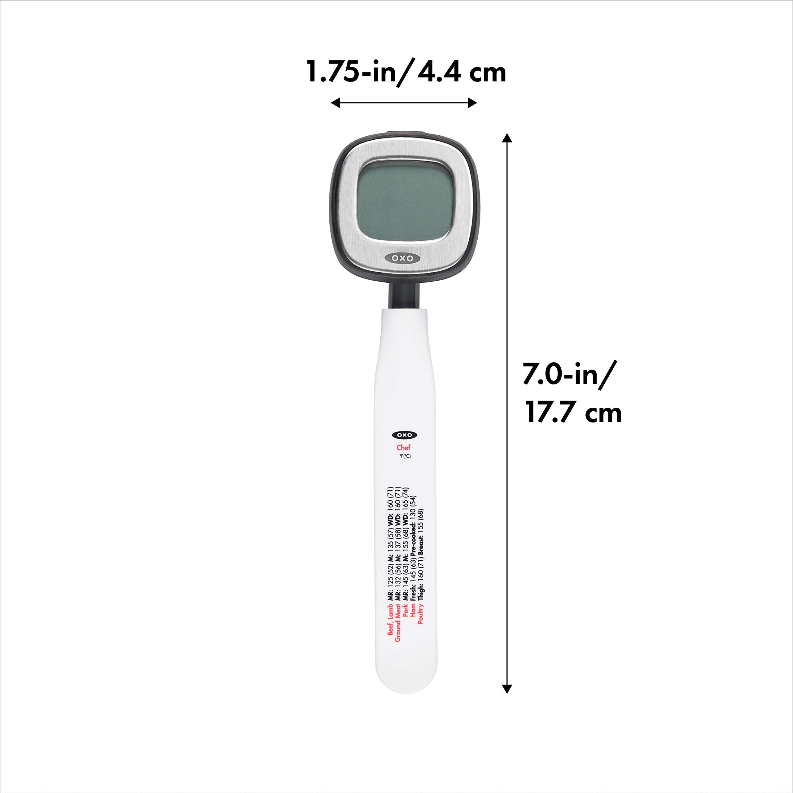 OXO punta ultrafina en acero para lecturas precisas y mínimas pérdidas