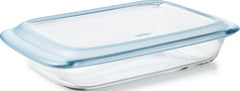 OXO Good Grips front view showing dish and lid for reliable transport