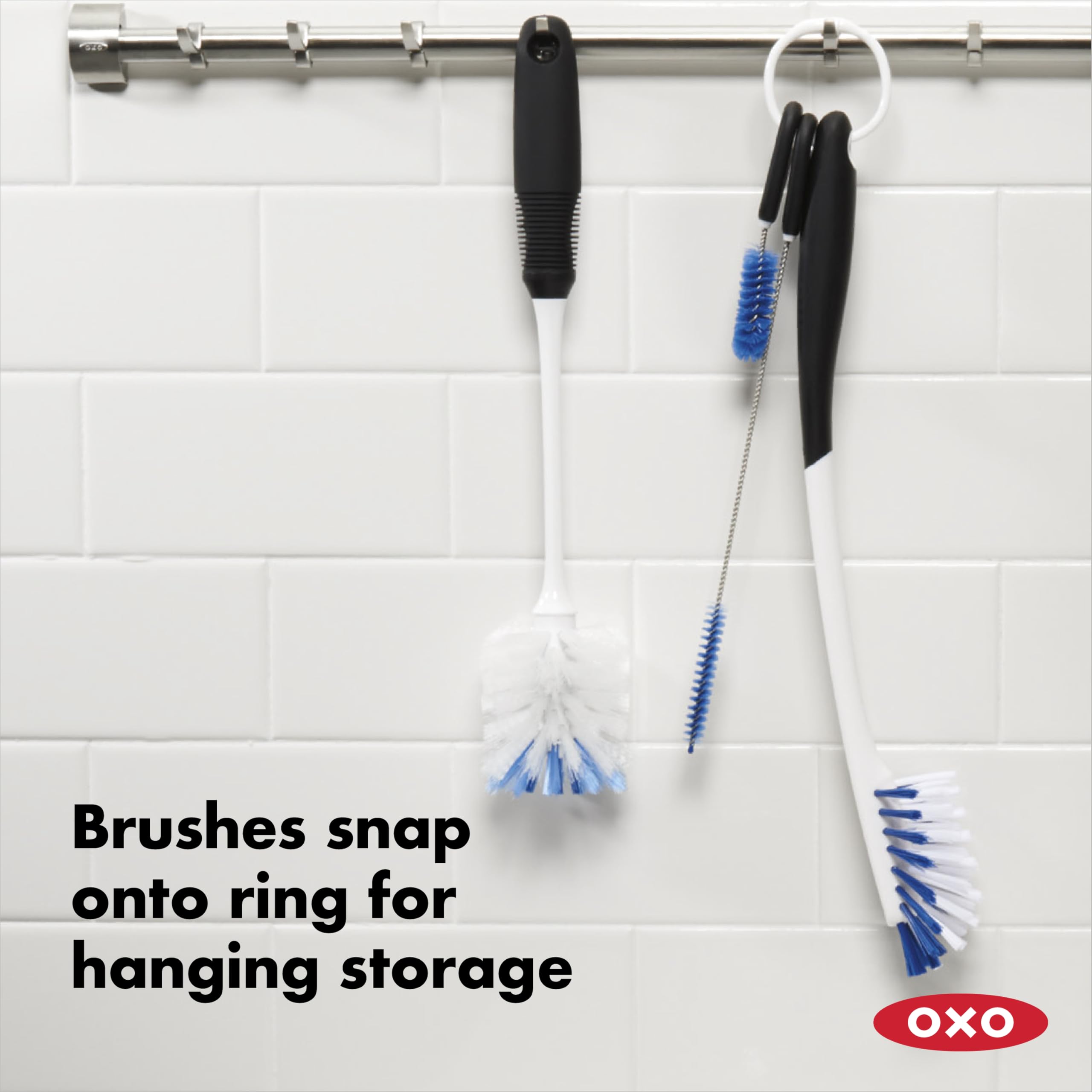 OXO Good Grips limpiador de detalles en tapa, accede hendiduras y roscas difíciles