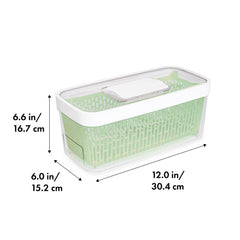 OXO GreenSaver cesto removible usado como colador y mejora ventilación