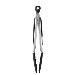 OXO pinzas 9 pulgadas frontal mostrando diseño resistente y acabado profesional