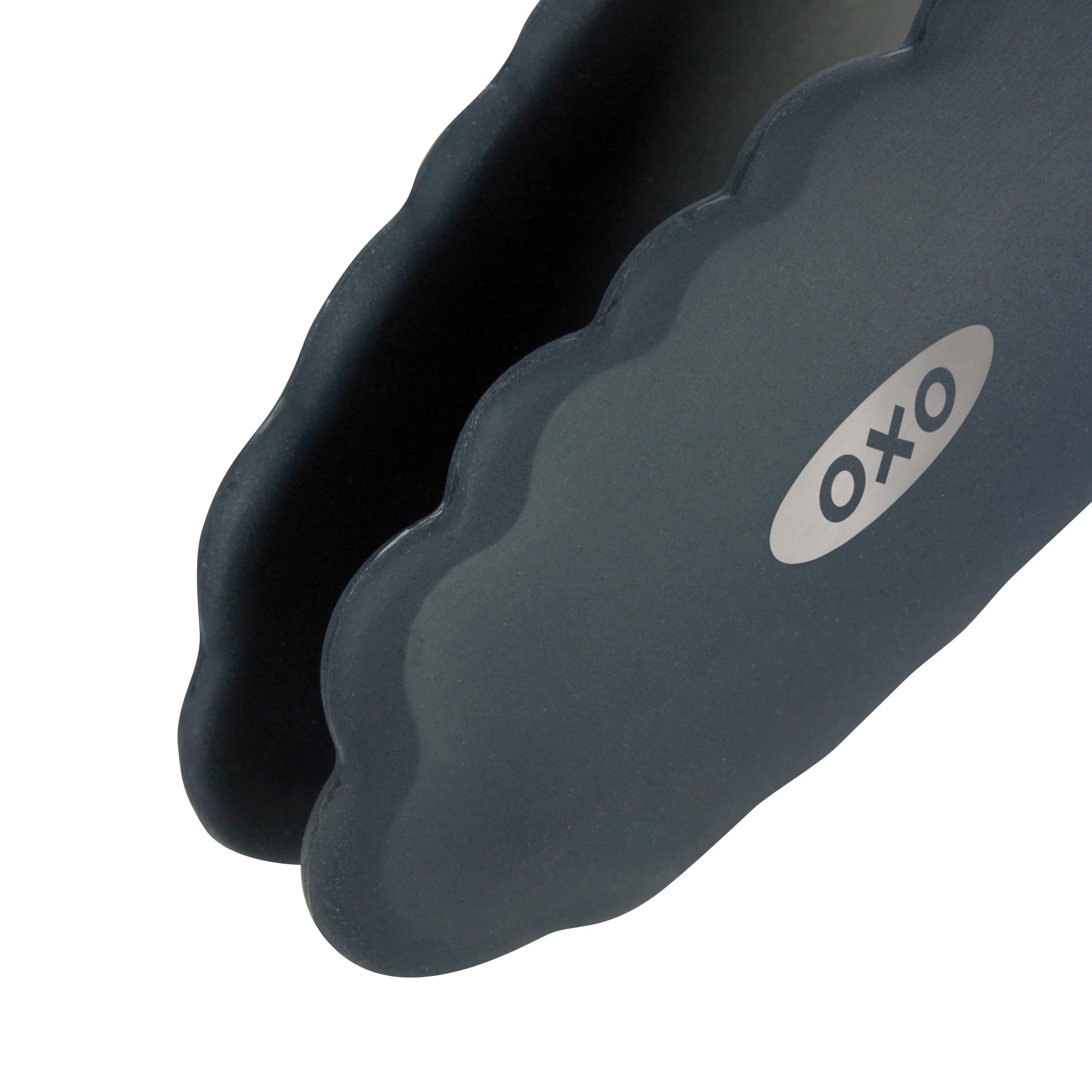 OXO pinzas detalle de cabezas de silicona protegiendo superficie y soportando calor